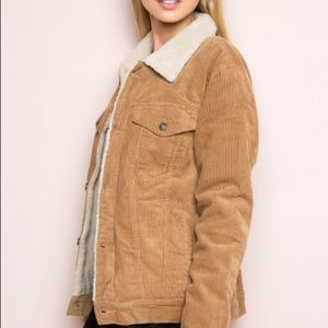 Brandy Melville Fur Corduroy Jacket